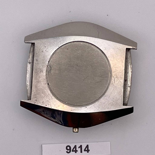 PROJECT TO FIX WALTHAM SILVER DIAL AUTO BOTTOM DATE EU SHIP SS MENS WATCH 9414