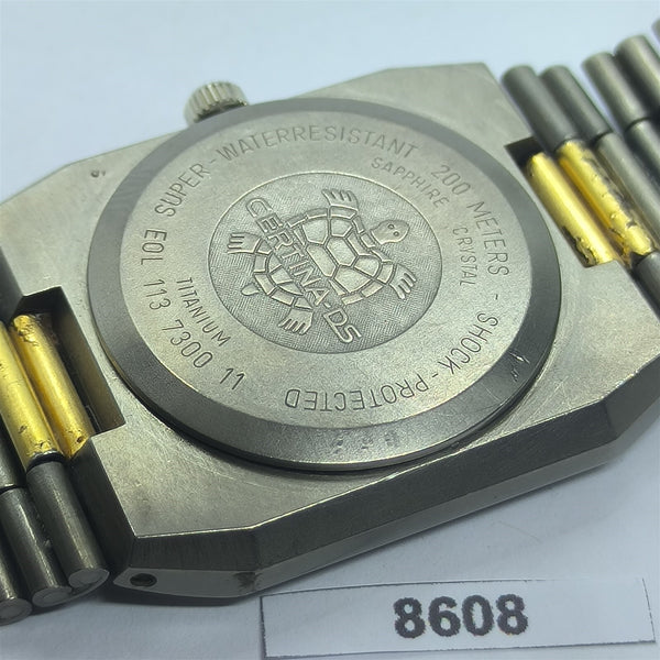 PROJECT TO FIX CERTINA DS CUSHION TITANIUM CASE QUARTZ DATE WATCH 8608