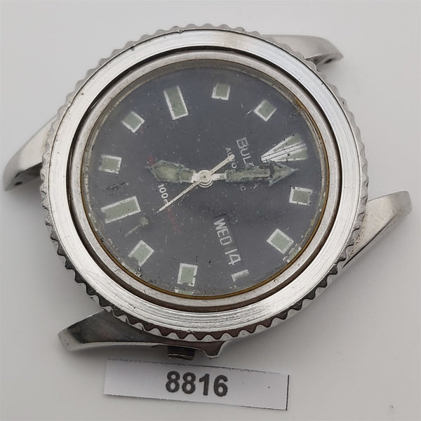 PROJECT TO FIX BULOVA DAY DATE SS MENS AUTO 205-0702 DIVE WATCH EUROPE SHIP