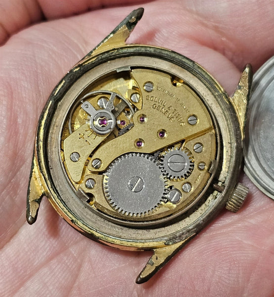 PROJECT TO FIX SOLVIL TITUS MENS GOLD ROUND MANUAL MENS SIZE WATCH EU SHIP 9933