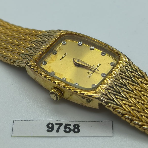 PROJECT TO FIX RAYMOND WEIL LADIES GOLD QUARTZ MESH BAND WATCH EU SHIP 9758