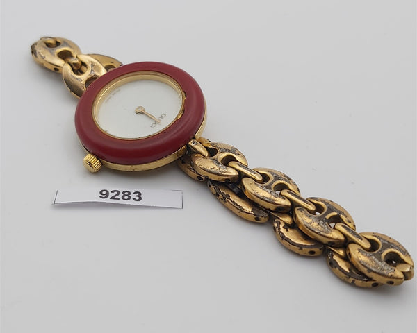 PROJECT TO FIX GUCCI LADIES RICE BEADS BAND GOLD PLATE WATCH EU SHIP WATCH 9283