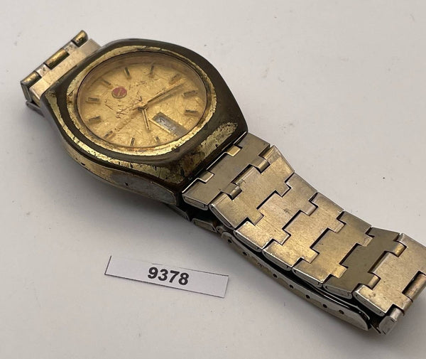 PROJECT TO FIX RADO STAG GOLD AUTOMATIC BOTTOM DAY DATE EU SHIP MENS WATCH 9378