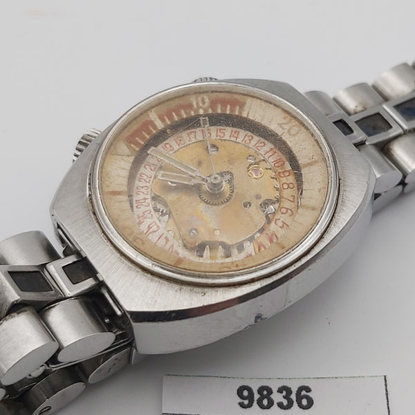 PROJECT TO FIX VINTAGE BULOVA 666ft DIVER CASE DATE AUTO LADIES WATCH 9836