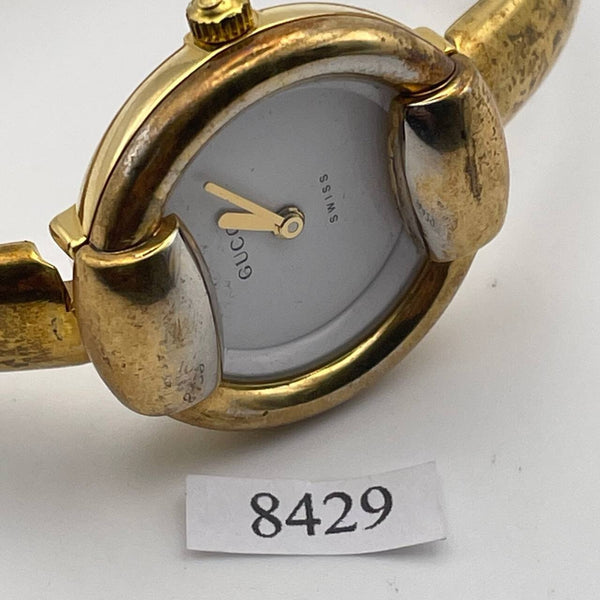 PROJECT TO FIX GUCCI LADIES GOLD DIAL BANGLE GOLD PLATE WATCH EU SHIP WATCH 8429