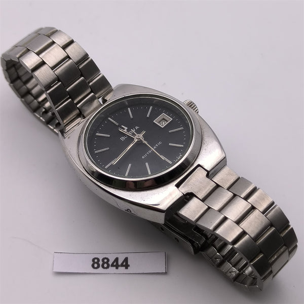 PROJECT TO FIX BULOVA LADIES BLACK DIAL AUTOMATIC STEEL DATE WATCH EU SHIP 8844