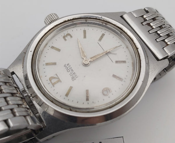 PROJECT TO FIX BULOVA ARABIC DIAL STEEL MIDSIZE MANUAL WIND WATCH BVT010094