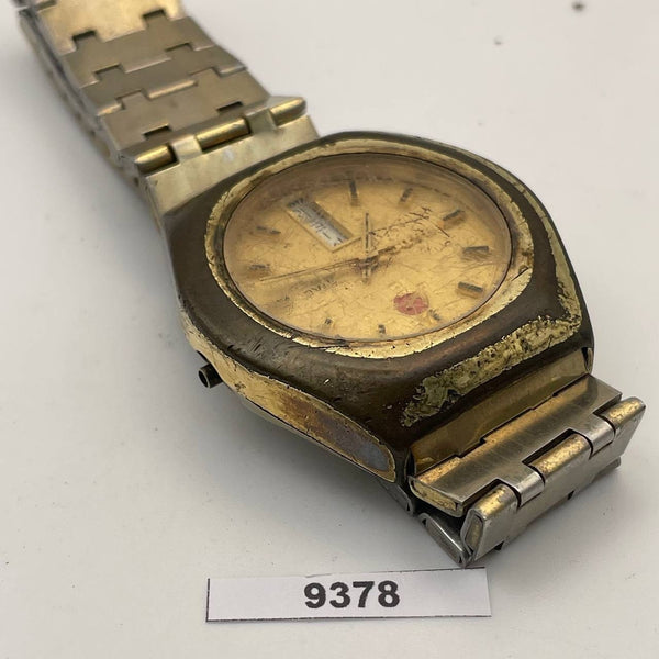 PROJECT TO FIX RADO STAG GOLD AUTOMATIC BOTTOM DAY DATE EU SHIP MENS WATCH 9378