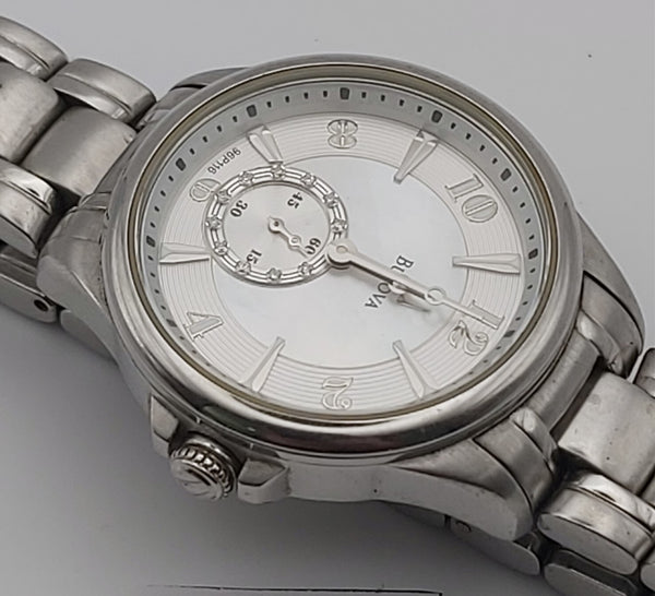 PROJECT TO FIX BULOVA ARABIC DIAL STEEL SUBSECOND LADIES WATCH EU SHIP 9830