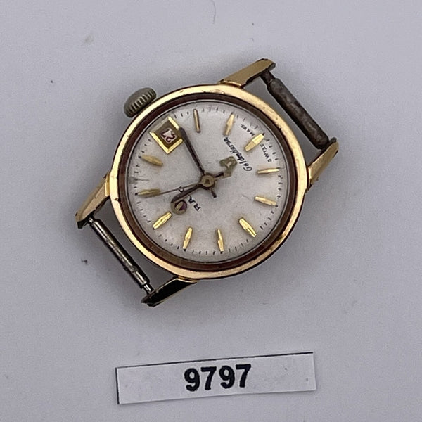 PROJECT TO FIX RADO LADIES GOLDEN HORSE AUTOMATIC GOLD PLATE WATCH EU SHIP 9797