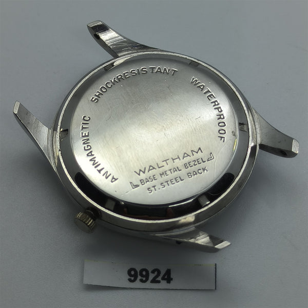 PROJECT FIX WALTHAM ROUND SS THICK LUGS MANUAL WIND DATE EU SHIP WATCH 9924