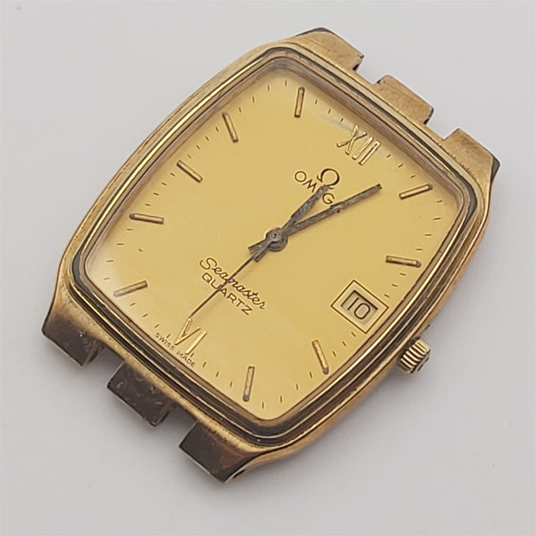 PROJECT TO FIX OMEGA SEAMASTER ROMAN DATE QUARTZ GOLD DIAL MENS WATCH BVT10515