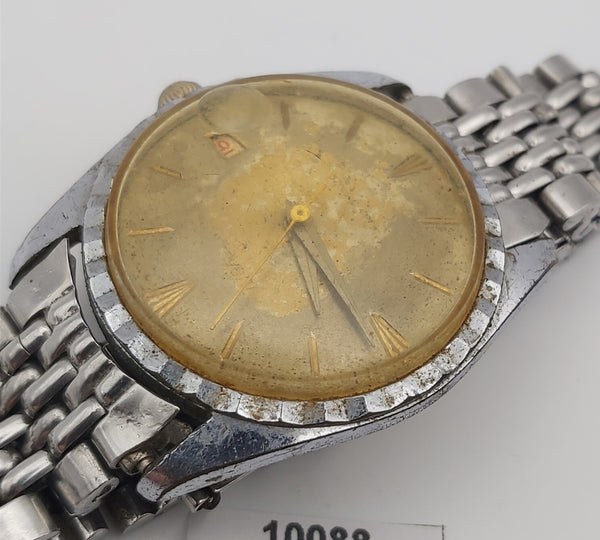 PROJECT TO FIX TUGARIS COIN RIMMED ROUND AUTOMATIC EU SHIP MENS WATCH 10088