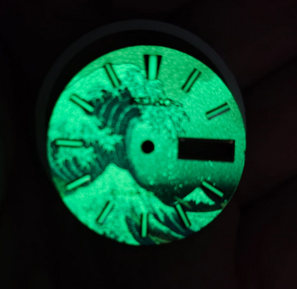 SEIKO GREAT WAVE KANAGAWA DIAL 7S26 0020 SKX007 MOD DIAL MINUTE TRACK WATCH 5682