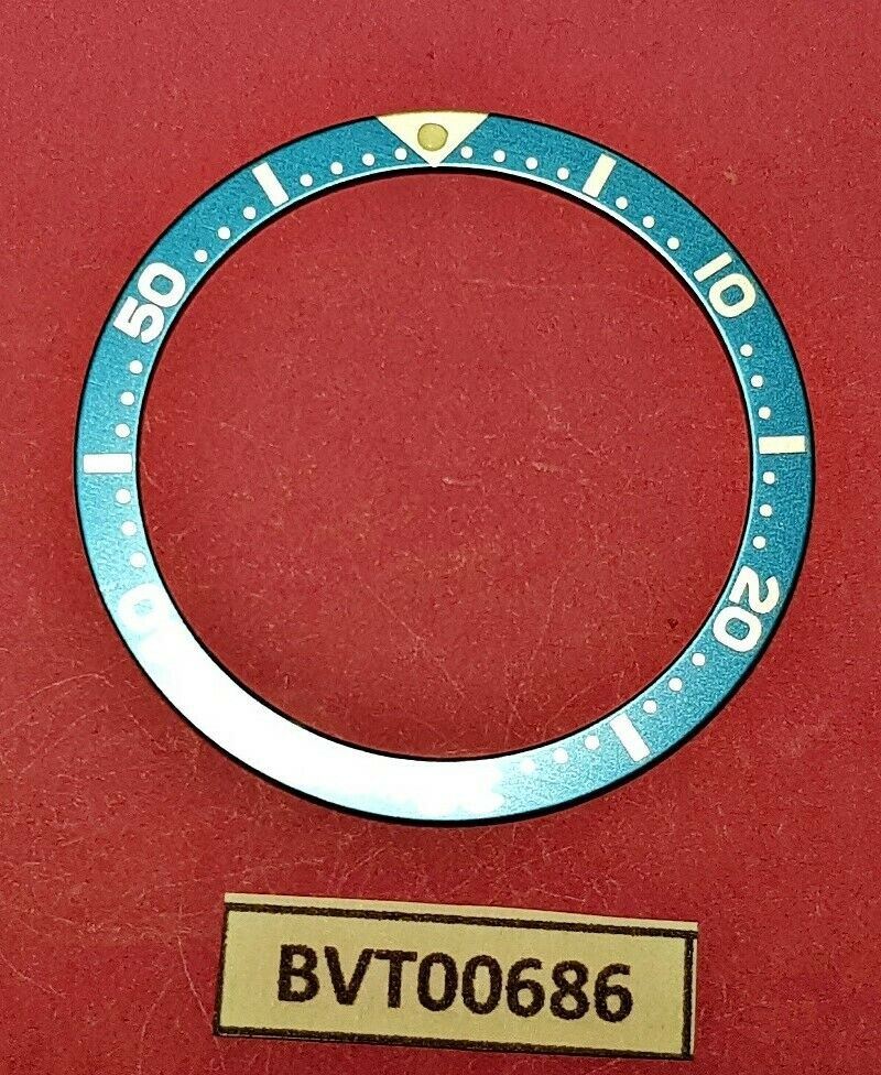 NEW SEIKO BLUE SILVER INSERT 6105, 6309, 7002, 7S26, SKX007 DIVE WATCH BVT00686