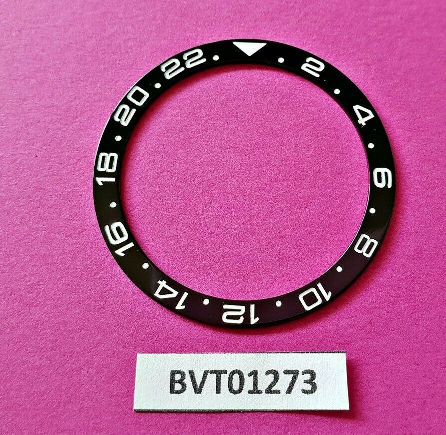 SEIKO WIDE ENGRAVED BLACK GMT BEZEL INSERT DIVERS 7002 6309 7S26 WATCH BVT01273