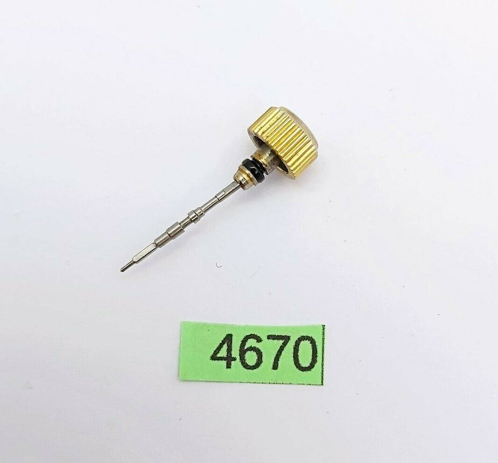 USED SEIKO MIDSIZED GOLD CROWN AND STEM FOR 7S26 0010 SKX001 WATCH BVT04670