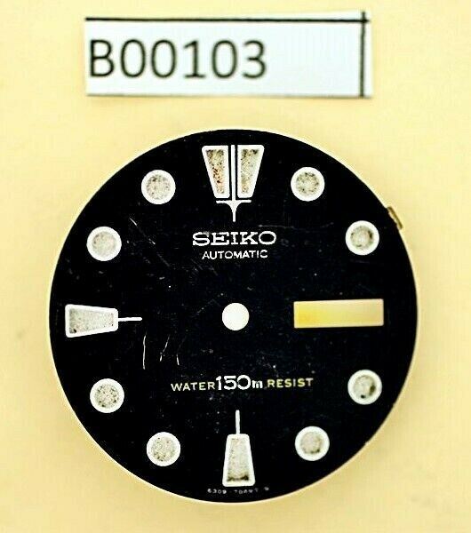 USED VINTAGE SEIKO DIAL NON BEVELED WINDOW 6309 7040 DIVE WATCH B00103
