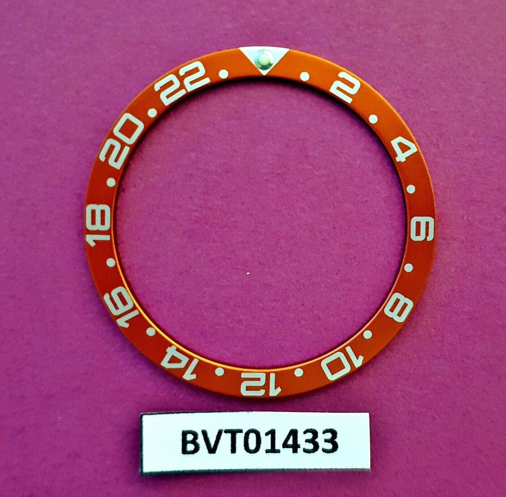SEIKO ORANGE RAISED PIP INSERT GMT 7S26 0020, 7002 7000, 6309 7290 7040 BVT01433
