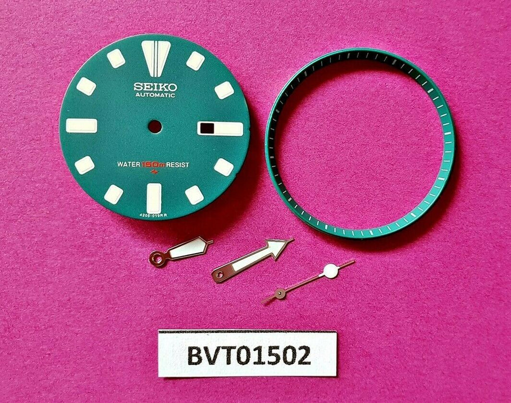 NEW SEIKO GREEN HULK DIAL HANDS MINUTE TRACK SET SEIKO 4205 0155 WATCH BVT01502