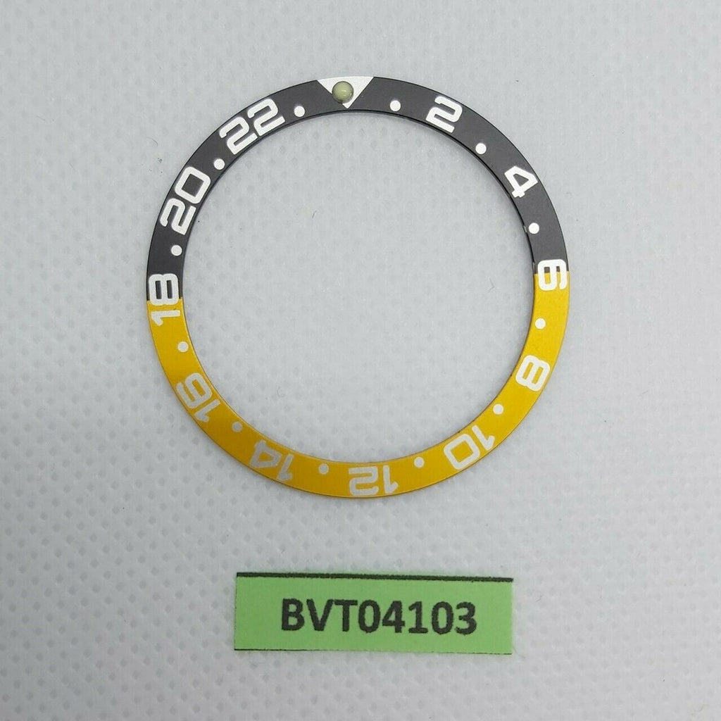 SEIKO BLACK GOLD INSERT RAISED PIP GMT 7S26 0020 SKX007 7002 7040 BVT04103