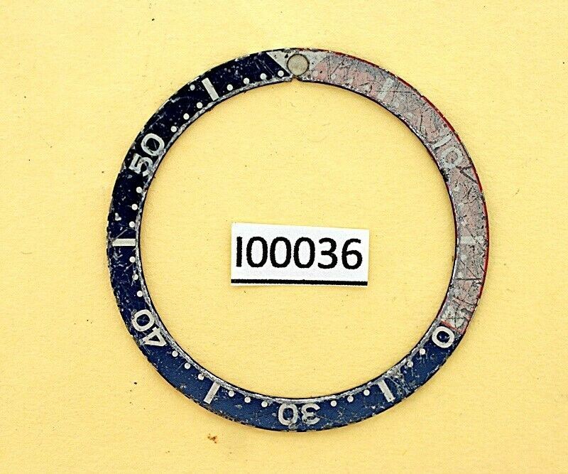 USED VINTAGE SEIKO BEZEL INSERT FOR 7002 6309 7040 7290 6306 DIVE WATCH I00036