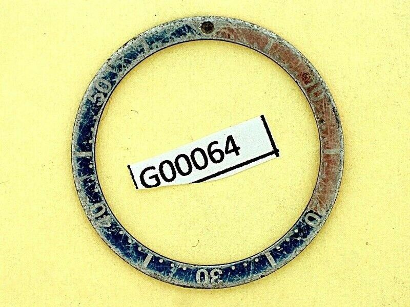 USED VINTAGE SEIKO BEZEL INSERT FOR 7002 6309 7040 7290 6306 DIVE WATCH G00064