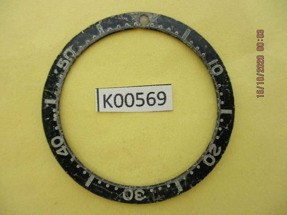 USED VINTAGE SEIKO BEZEL INSERT FOR SKX007 6309 7040 7290 6306 DIVE WATCH K00569