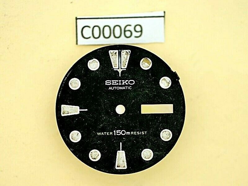 USED VINTAGE SEIKO DIAL NON BEVELED WINDOW 6309 7040 DIVE WATCH C00069
