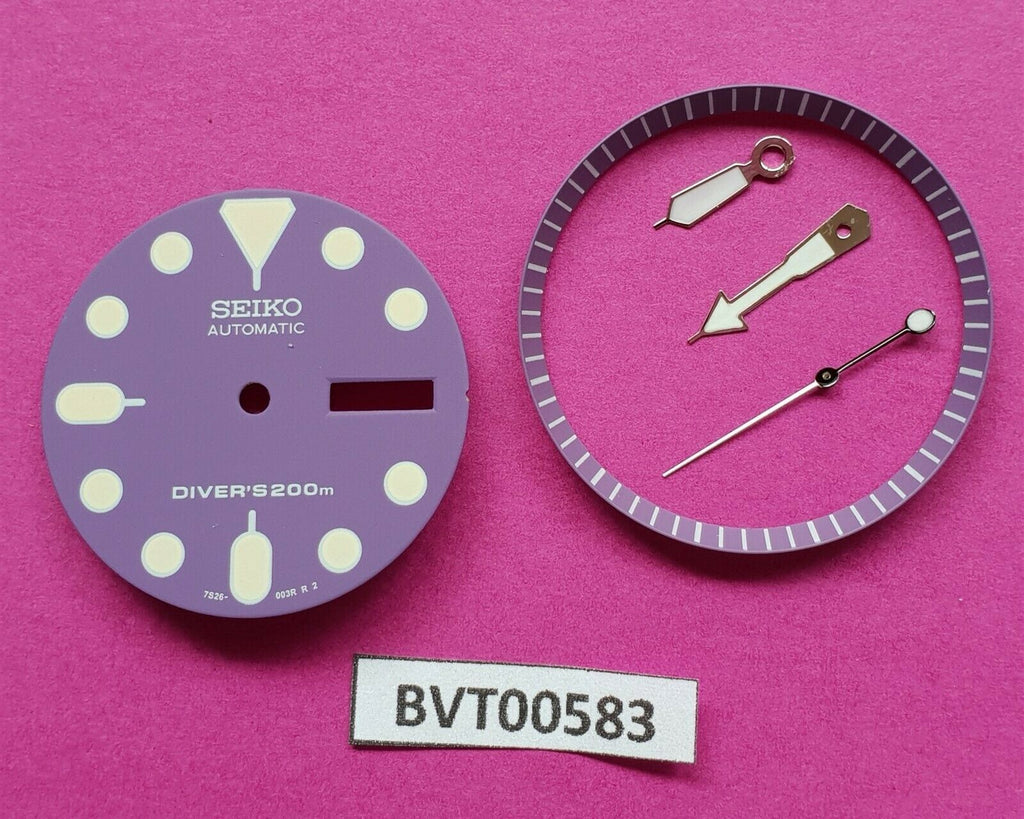 NEW SEIKO VIOLET DIAL HANDS MINUTE TRACK SET FOR SEIKO 7S26 0020 WATCH BVT00583