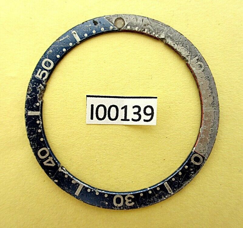 USED VINTAGE SEIKO BEZEL INSERT FOR 7002 6309 7040 7290 6306 DIVE WATCH I00139