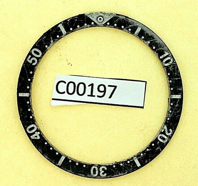USED VINTAGE SEIKO BEZEL INSERT FOR 7002 6309 7040 7290 6306 DIVE WATCH C00197