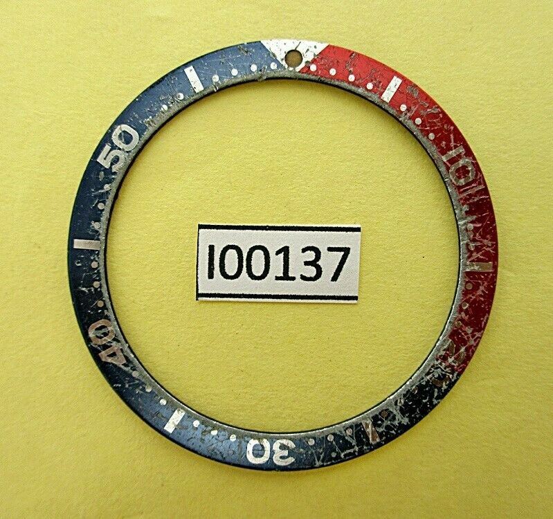 USED VINTAGE SEIKO BEZEL INSERT FOR 7002 6309 7040 7290 6306 DIVE WATCH I00137
