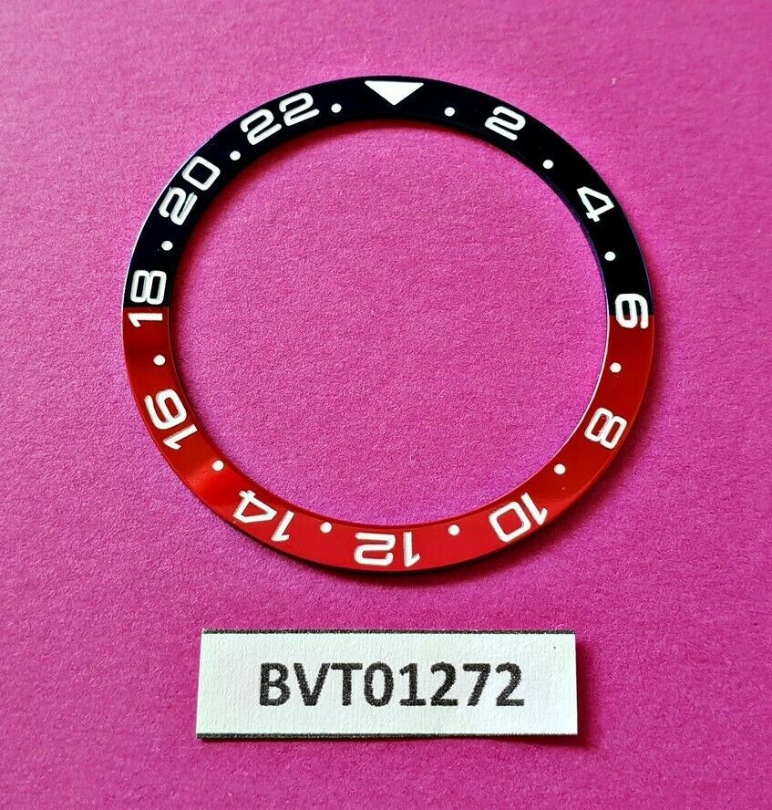 SEIKO WIDE ENGRAVED PEPSI GMT BEZEL INSERT DIVERS 7002 6309 7S26 WATCH BVT01272