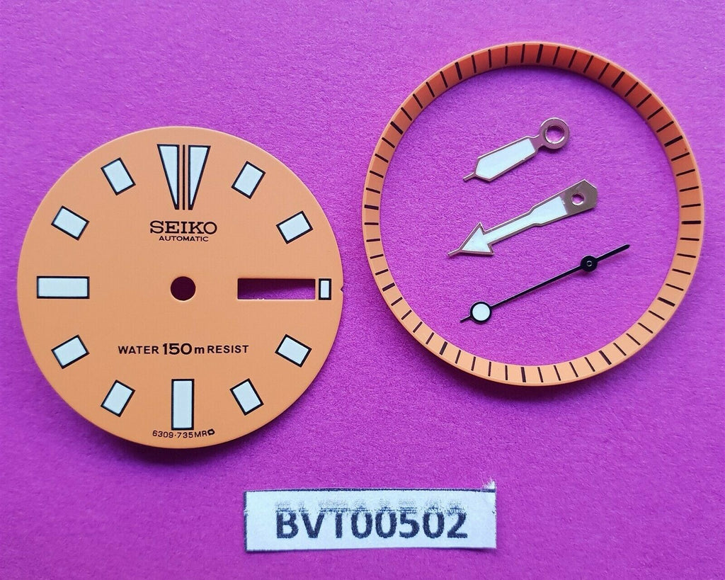 NEW SEIKO ORANGE DIAL HANDS MINUTE TRACK SET FOR SEIKO 6309 7290 WATCH BVT00502