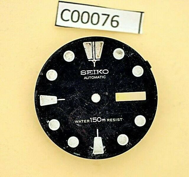 USED VINTAGE SEIKO DIAL NON BEVELED WINDOW 6309 7040 DIVE WATCH C00076