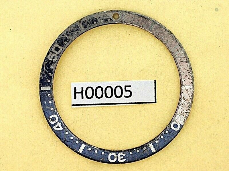 USED VINTAGE SEIKO BEZEL INSERT FOR 7002 6309 7040 7290 6306 DIVE WATCH H00005