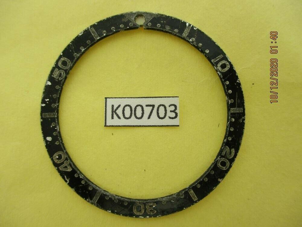 USED VINTAGE SEIKO BEZEL INSERT FOR SKX007 6309 7040 7290 6306 DIVE WATCH K00703
