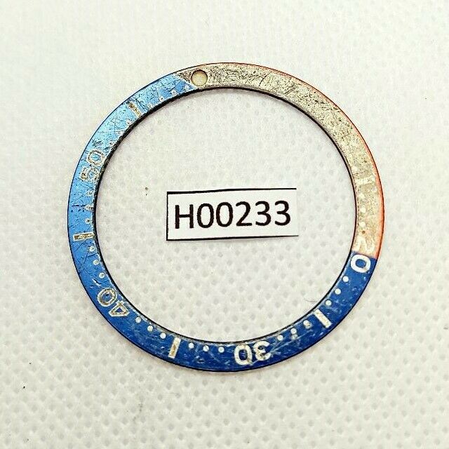 USED VINTAGE SEIKO BEZEL INSERT FOR 7002 6309 7040 7290 6306 DIVE WATCH H00233