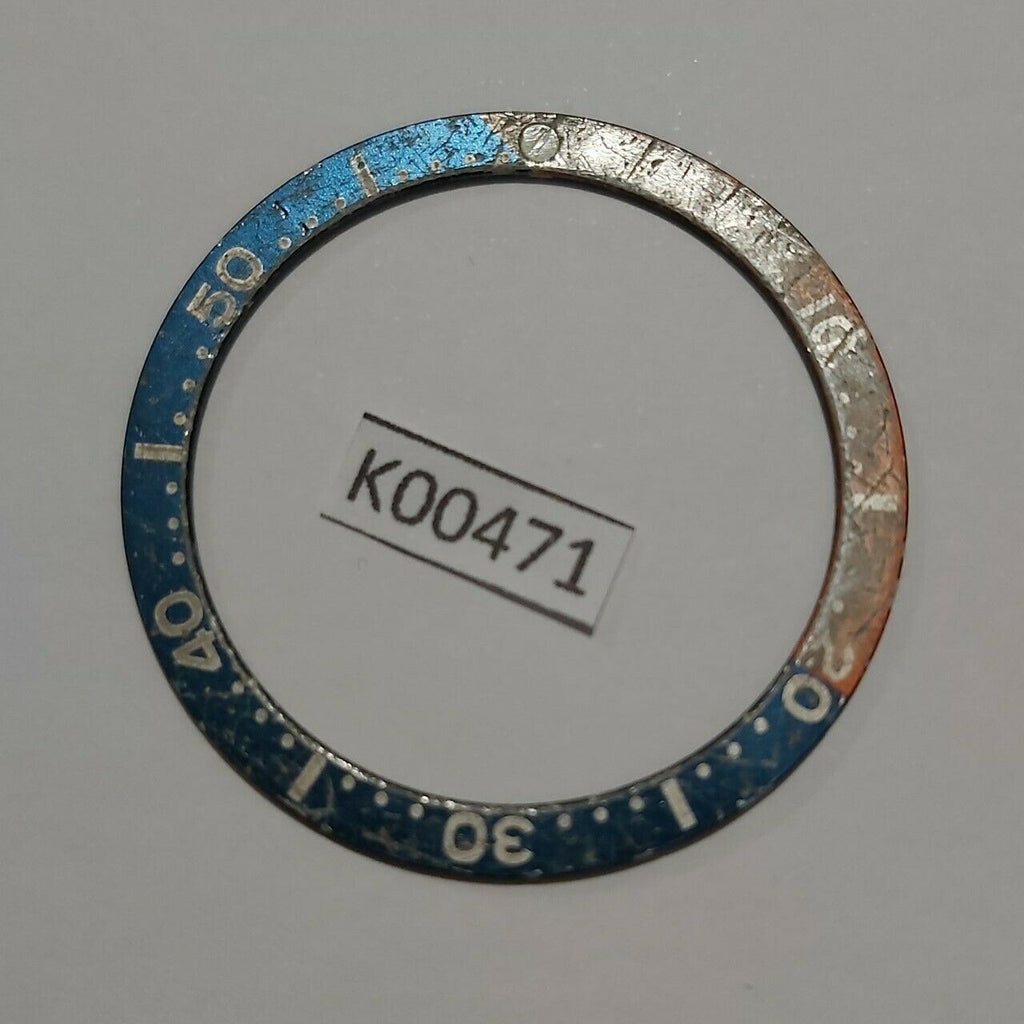 USED VINTAGE SEIKO BEZEL INSERT FOR 7002 6309 7040 7290 6306 DIVE WATCH K00471