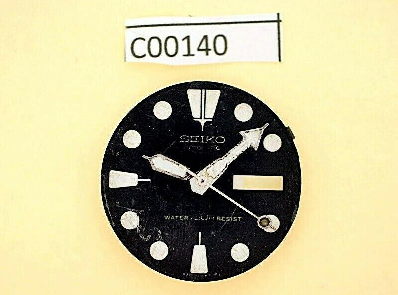 USED VINTAGE SEIKO HANDS & DIAL NON BEVELED WINDOW 6309 7040 DIVE WATCH C00140