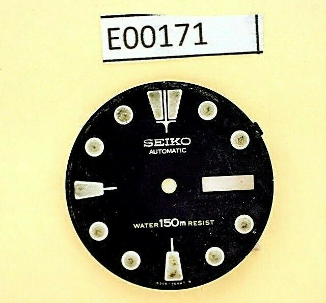 USED VINTAGE SEIKO DIAL NON BEVELED WINDOW 6309 7040 DIVE WATCH E00171