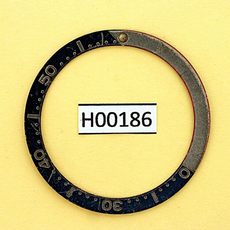 USED VINTAGE SEIKO BEZEL INSERT FOR 7002 6309 7040 7290 6306 DIVE WATCH H00186