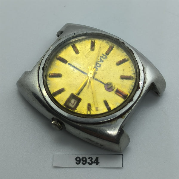PROJECT TO FIX RADO THICK LUGS AUTOMATIC DATE EU SHIP MENS SS WATCH 9934
