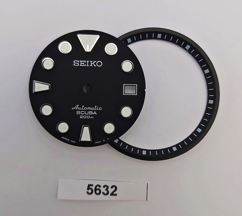 NEW AF SEIKO 7002 7000 BLACK SUMO DIAL MINUTE TRACK SET WATCH BVT05632