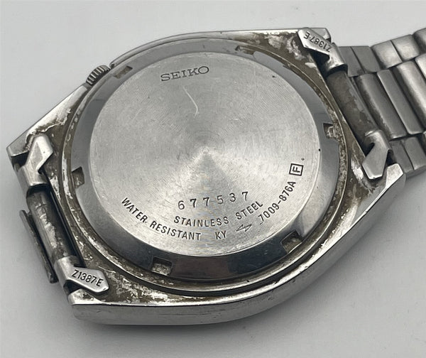 PROJECT TO FIX SEIKO 5 7009 876A MENS SS AUTO DAY DATE WATCH BVT09989