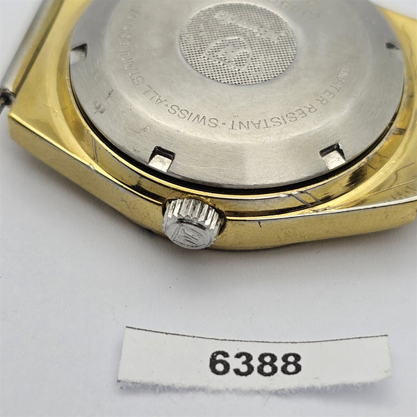 USED NIVADA MENS GOLD PLATED CASE, COVER & GLASS CROWN SET BVT06388