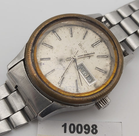 PROJECT TO FIX BULOVA LADIES ROUND DAY DATE AUTOMATIC WATCH EU SHIP 10098