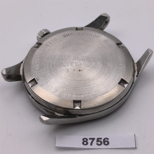 PROJECT FIX CITIZEN NEWMASTER MANUAL WIND ROUND THICK LUGS DATE WATCH 8756