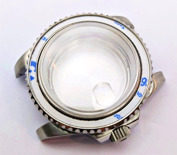 NEW AF SEIKO LEX GMT BLACK KIT CASE BEZEL GLASS CROWN STRAP DIAL HAND EU SHIP